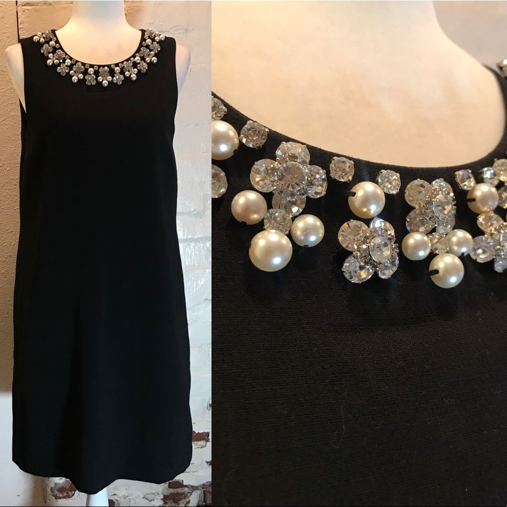 White House Black Market shift dress with necklace
